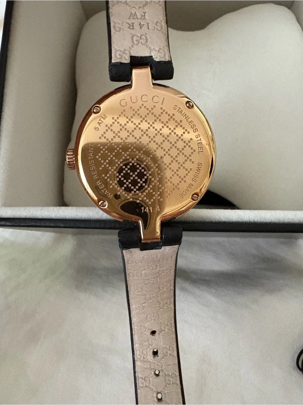 The Gucci Diamantissima Swiss-made women's dress watch